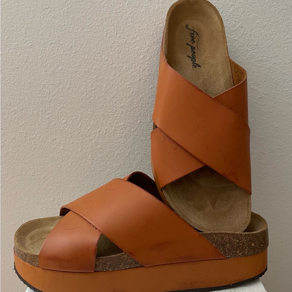 Free People Terracotta Platform Slides